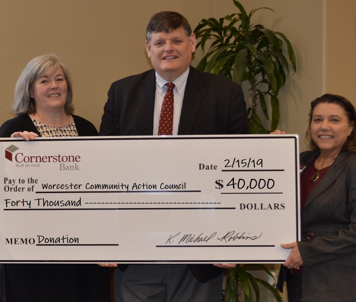 GoLocalWorcester Cornerstone Bank Donates 40K to Worcester Community